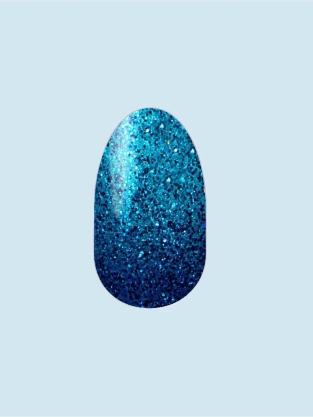 Sparkling Ocean Blue Glitter Nail Polish Stickers